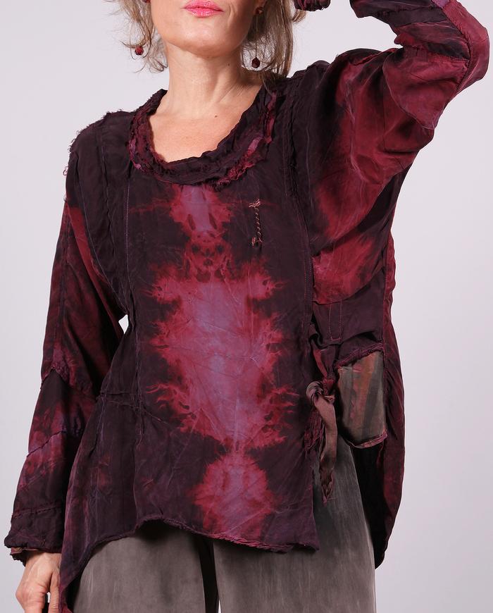 'red red wine' super silky long-sleeve top