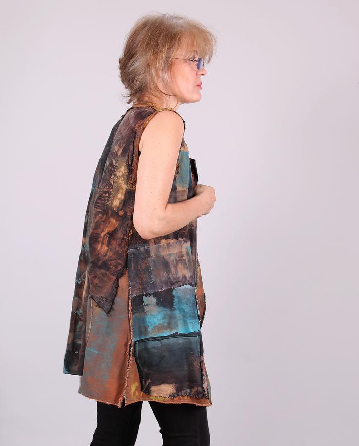 'all nature's gifts' detailed long vest