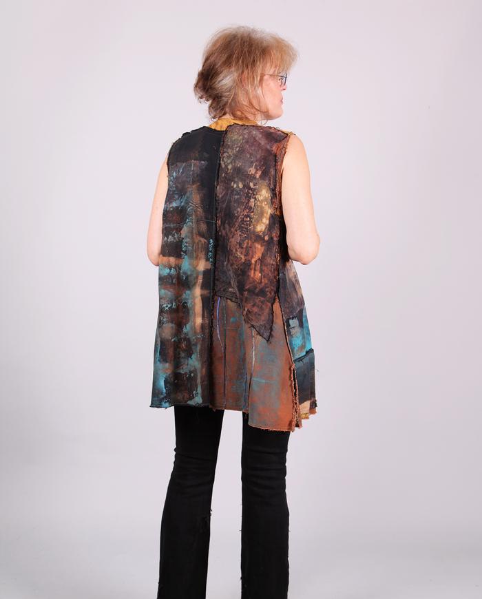 'all nature's gifts' detailed long vest