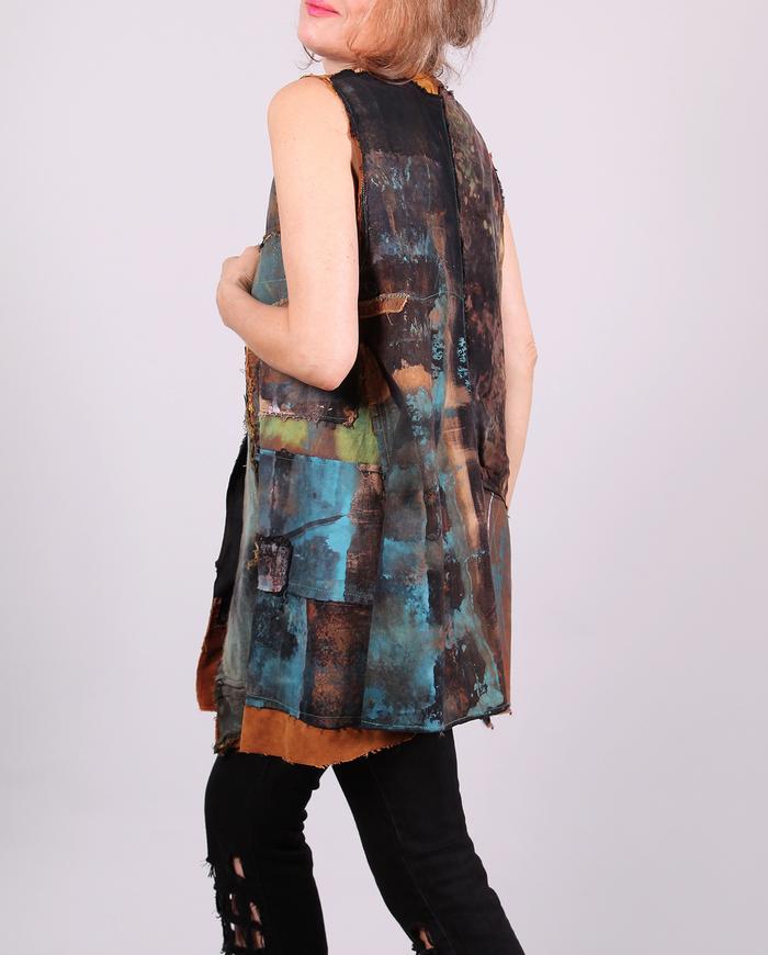 'all nature's gifts' detailed long vest