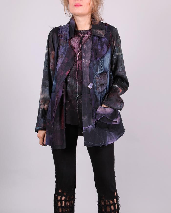 'blue and purple rainbow' detailed art jacket