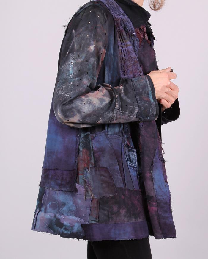 'blue and purple rainbow' detailed art jacket