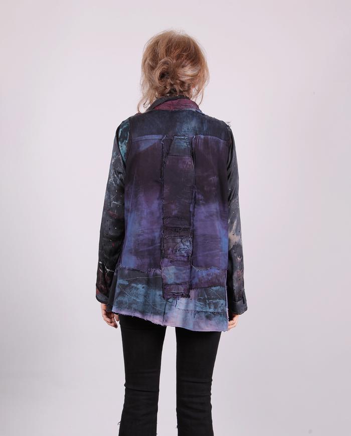 'blue and purple rainbow' detailed art jacket