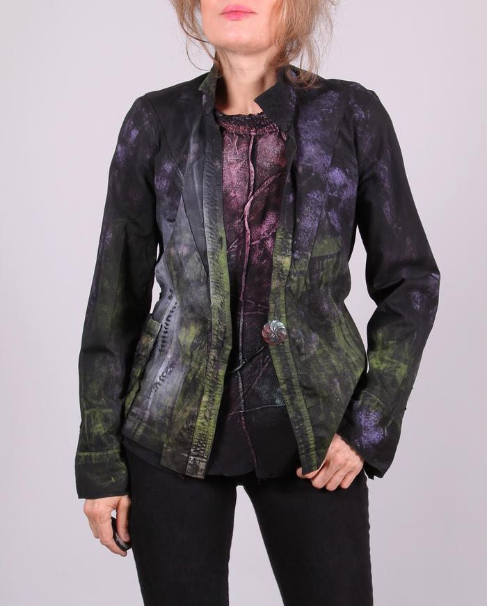 'fittingly suited' short painted jacket