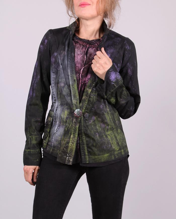 'fittingly suited' short painted jacket