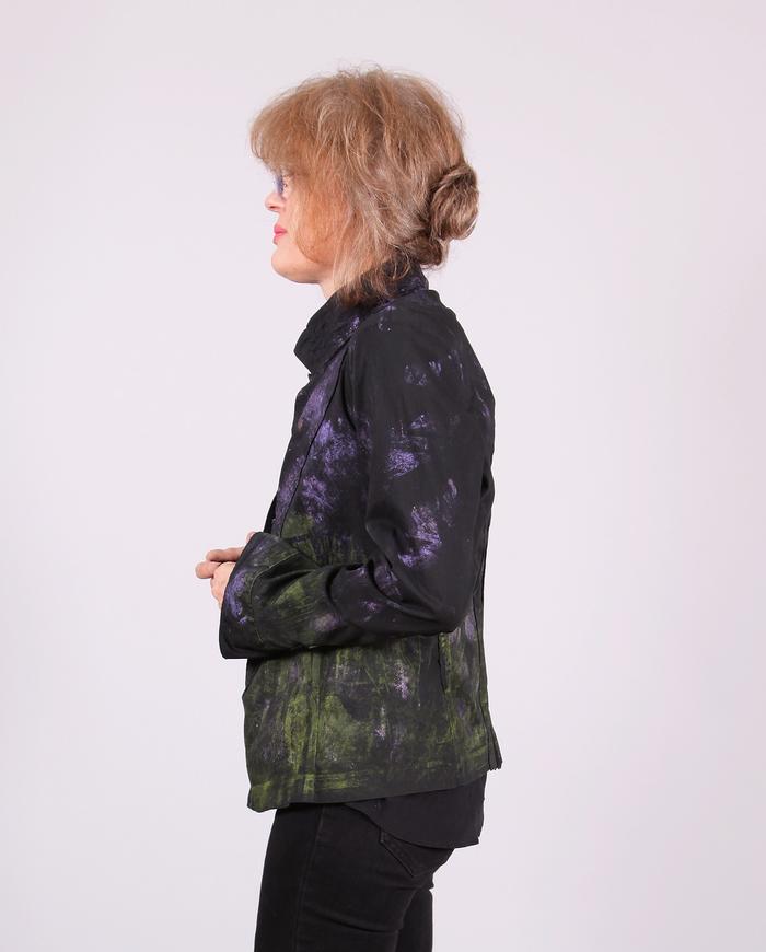 'fittingly suited' short painted jacket